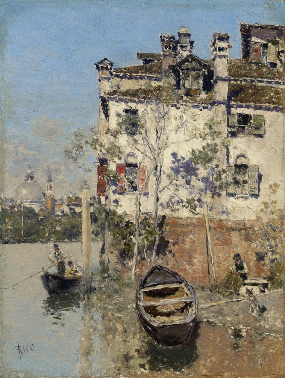 Venedig, Hus vid kanalen, ca 1900 av Martín Rico y Ortega