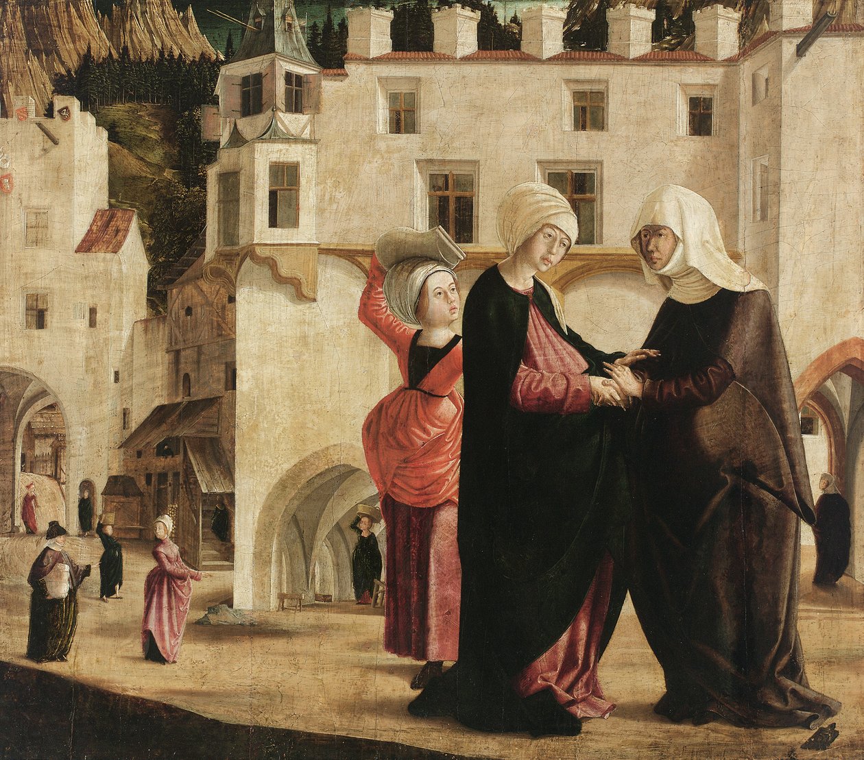 The Visitation, c.1502 (målning på granträ) av Marx Reichlich