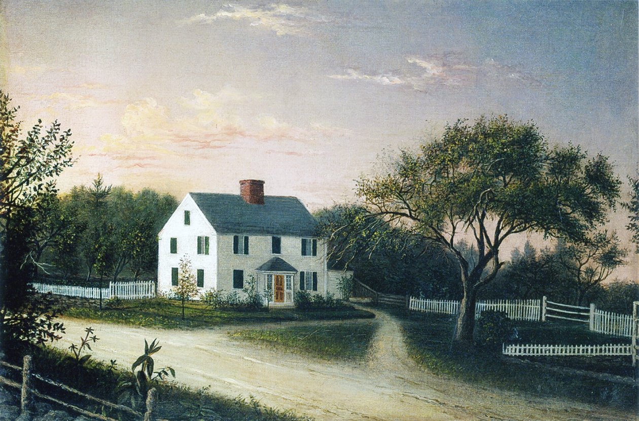 Konstnärsfamiljens hus, ca 1859 av Mary Blood Mellen