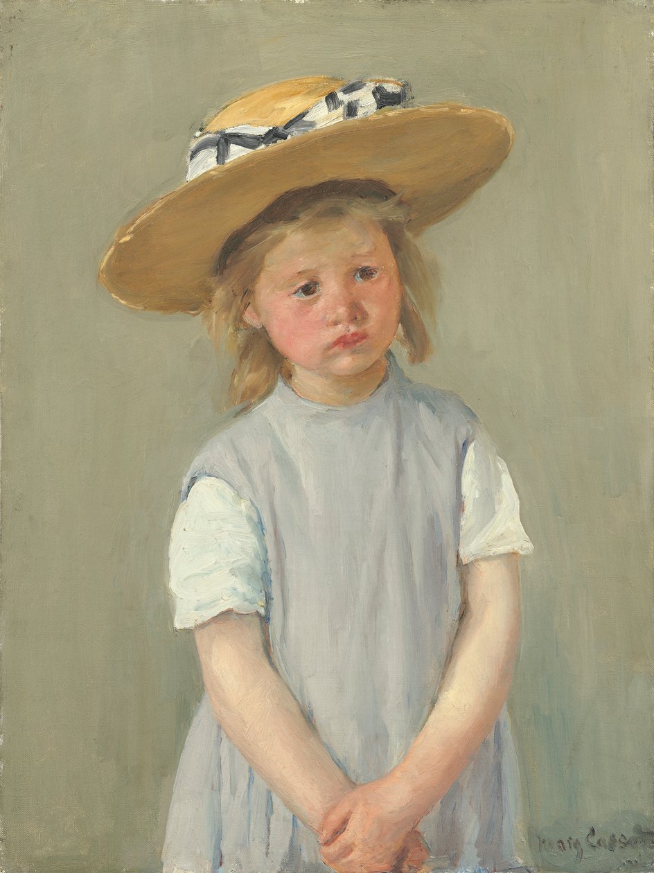 Child in a Straw Hat  av Mary Cassatt