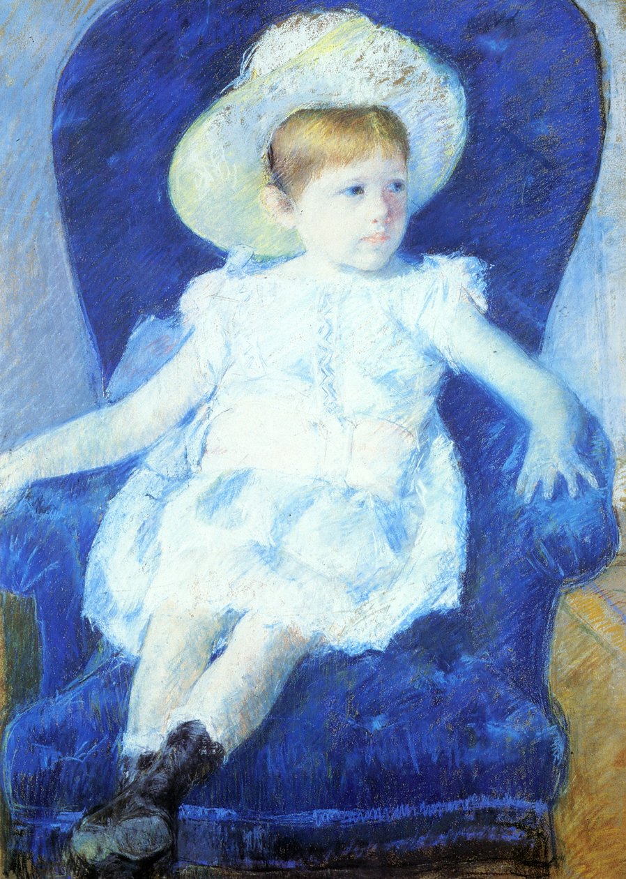 Elsie in a Blue Chair av Mary Cassatt