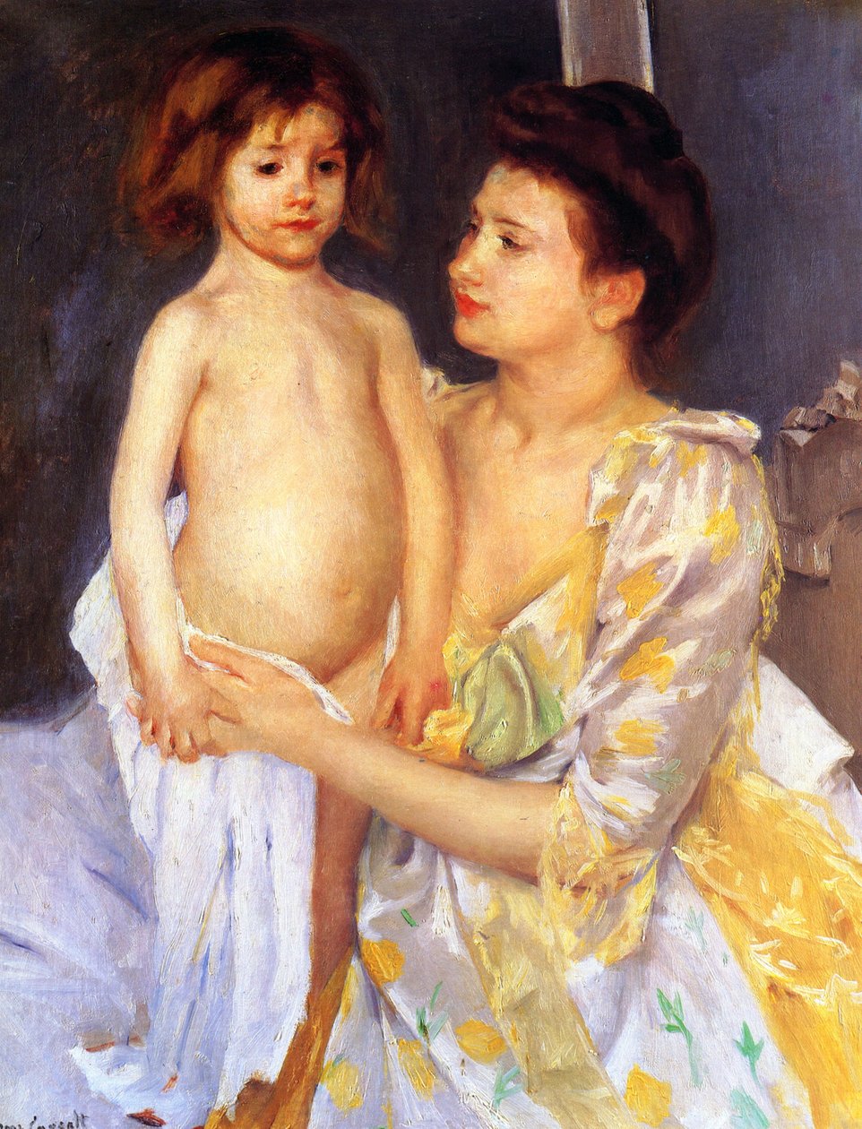 Jules torkas av sin mamma av Mary Cassatt