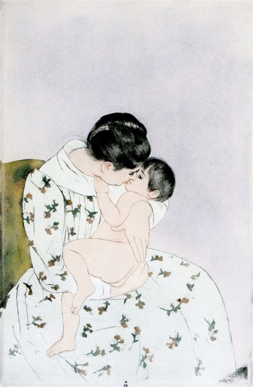 Mothers Kiss av Mary Cassatt
