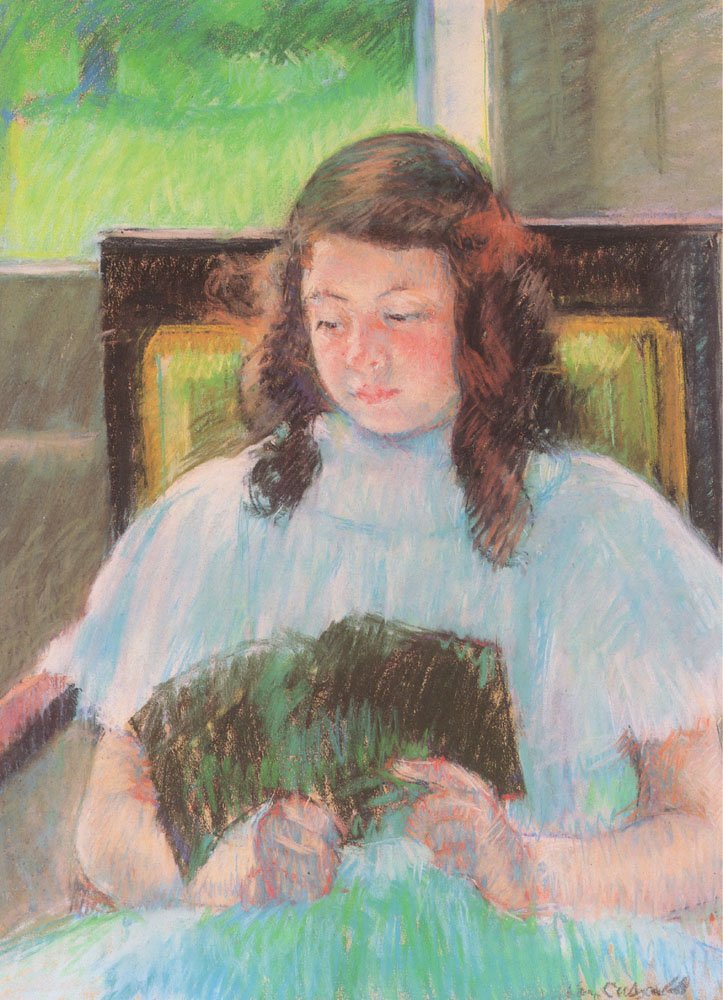 Young Girl Reading av Mary Cassatt