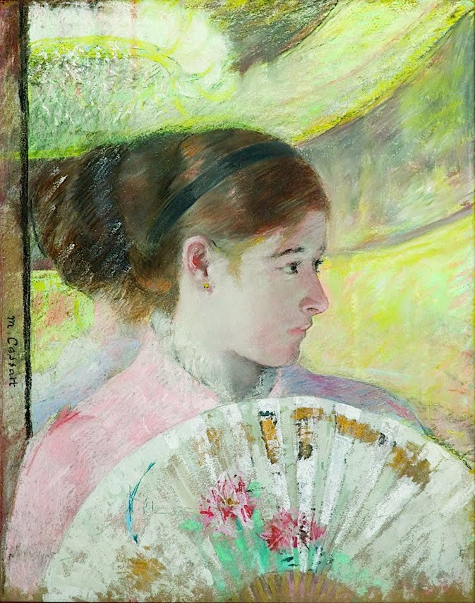 Young Lady in a Loge Gazing to Right av Mary Cassatt