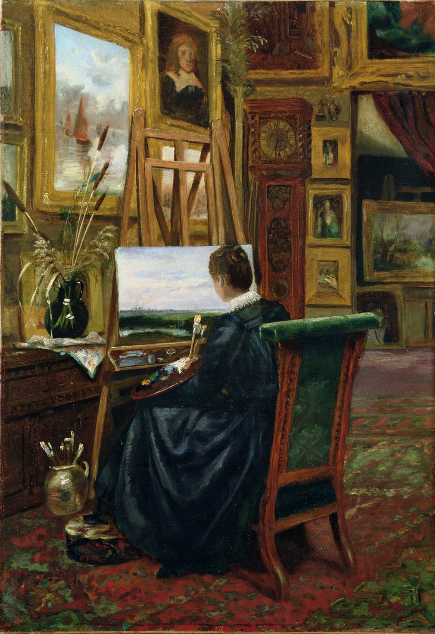 En kvinnlig konstnär, 1887 av Mary Churchill