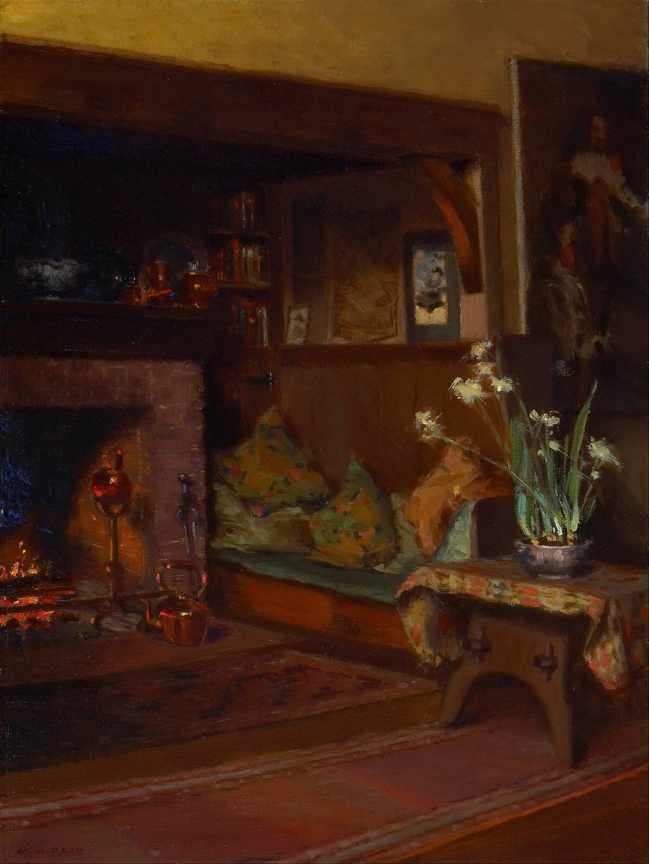 The Inglenook in My Studio av Mary Hiester Reid