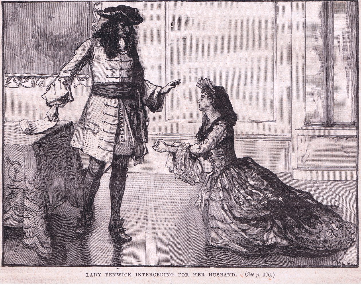 Lady Fenwick går i förbön för sin man 1696 e.Kr av Mary L. Gow