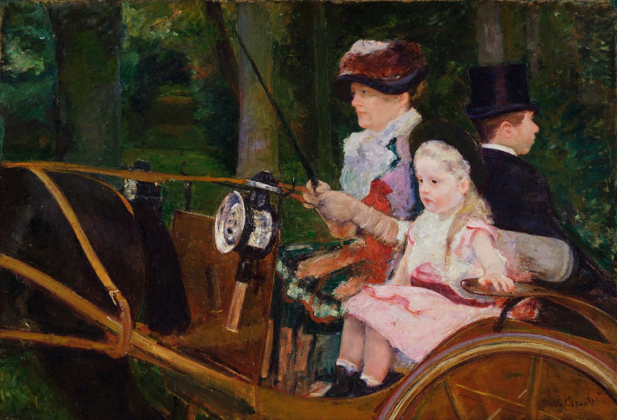 A Woman and a Girl Driving av Mary Cassatt