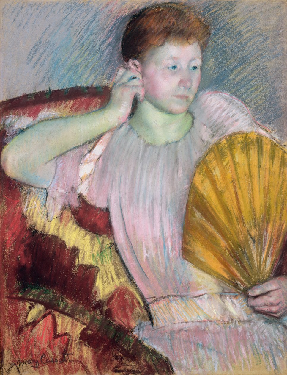 Kontemplation, 1891 (pastell på papper) av Mary Cassatt