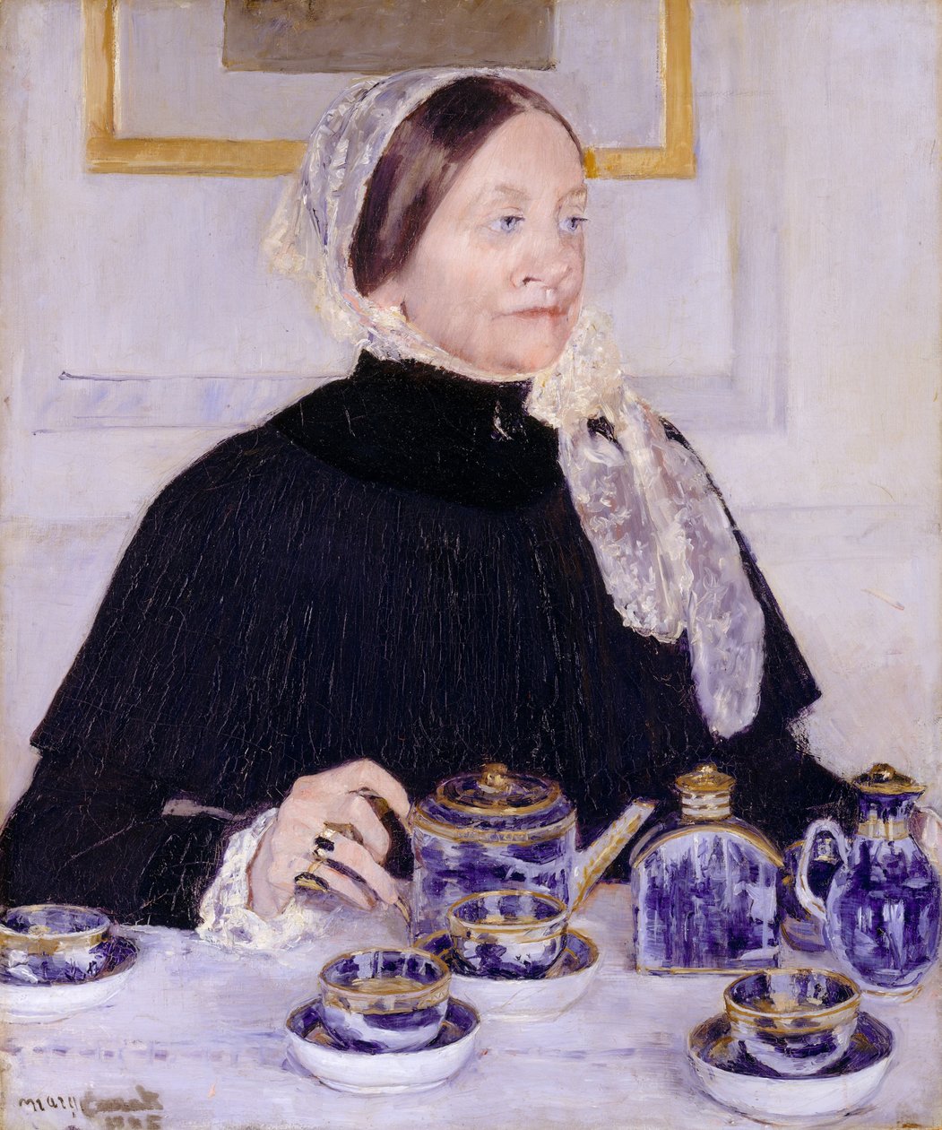 Damen vid tebordet, 1883-5 av Mary Cassatt
