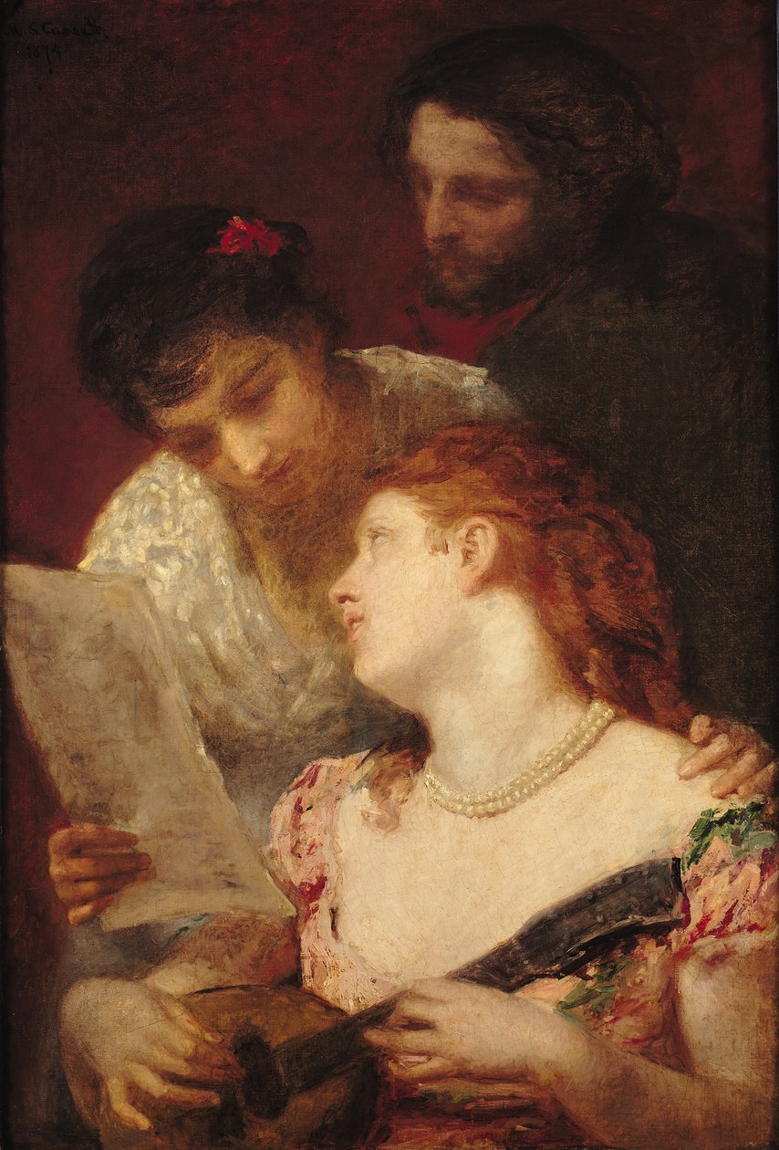 Musikfest, 1874 av Mary Cassatt
