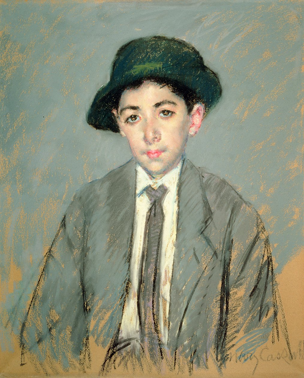 Porträtt av Charles Dikran Kelekian, 1910 (pastell på beige papper) av Mary Cassatt