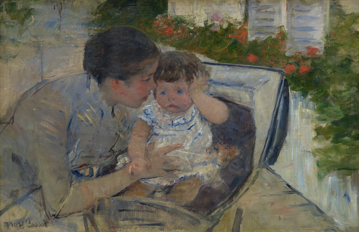 Susan Comforting the Baby, c.1881 av Mary Cassatt