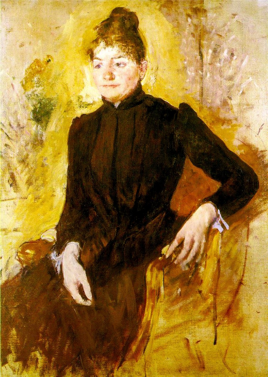 Ung kvinna i svart, ca 1882 av Mary Cassatt
