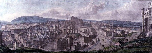 Utsikt från toppen av Calton Hill av Nelson