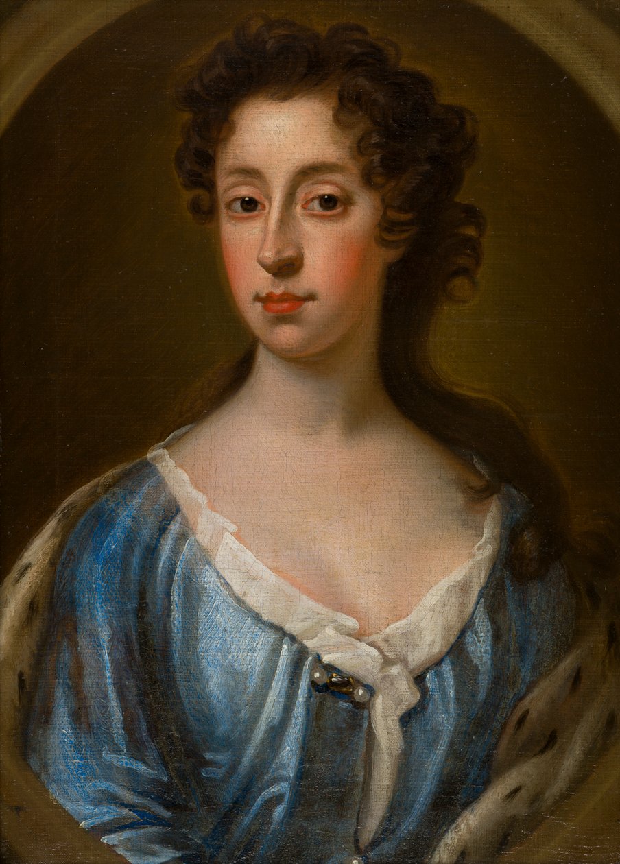 Porträtt av Ann Grenville, grevinna av Kingston (1632/3-1699), c.1653-99 (olja på duk) av Mary (follower of) Beale