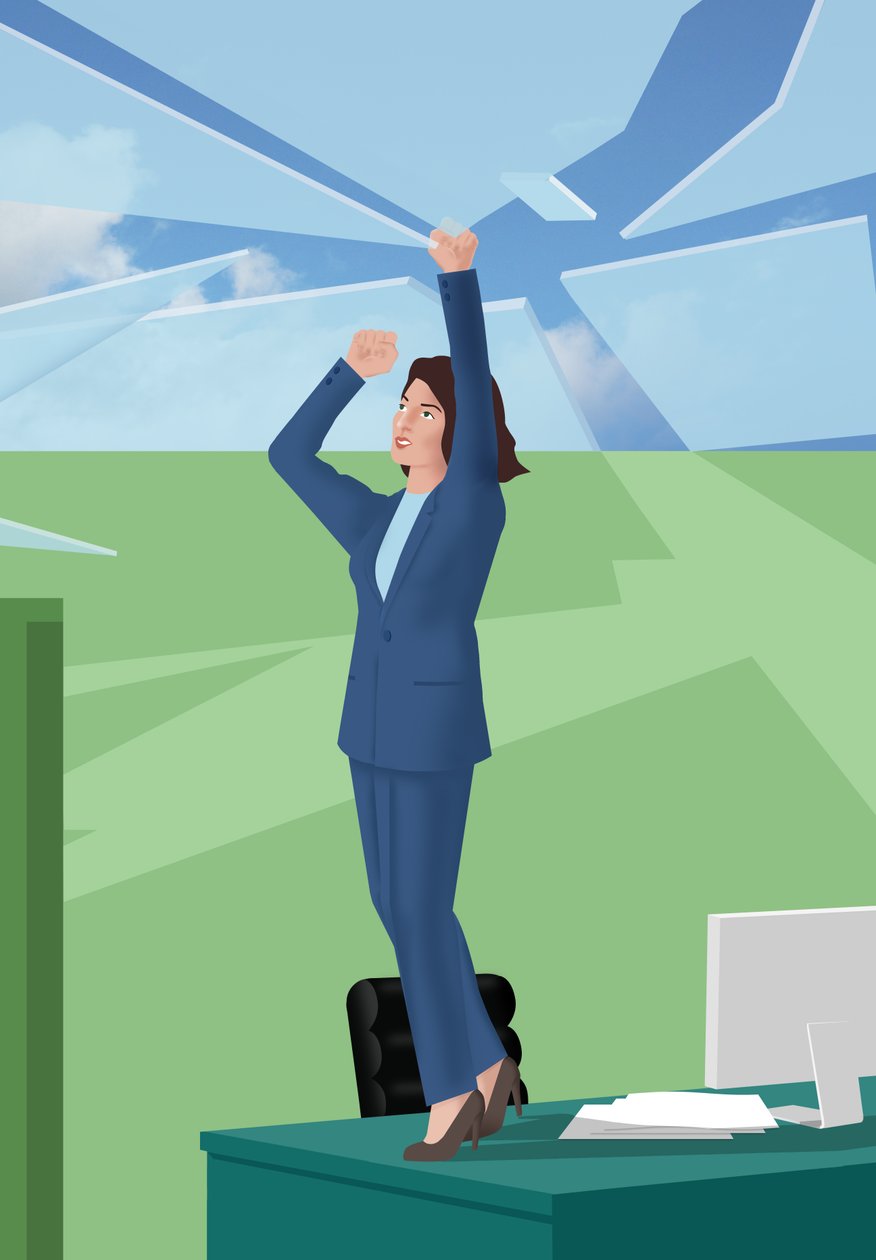 Breaking the Glass Ceiling, 2017 (digital) av Mary Ann Smith