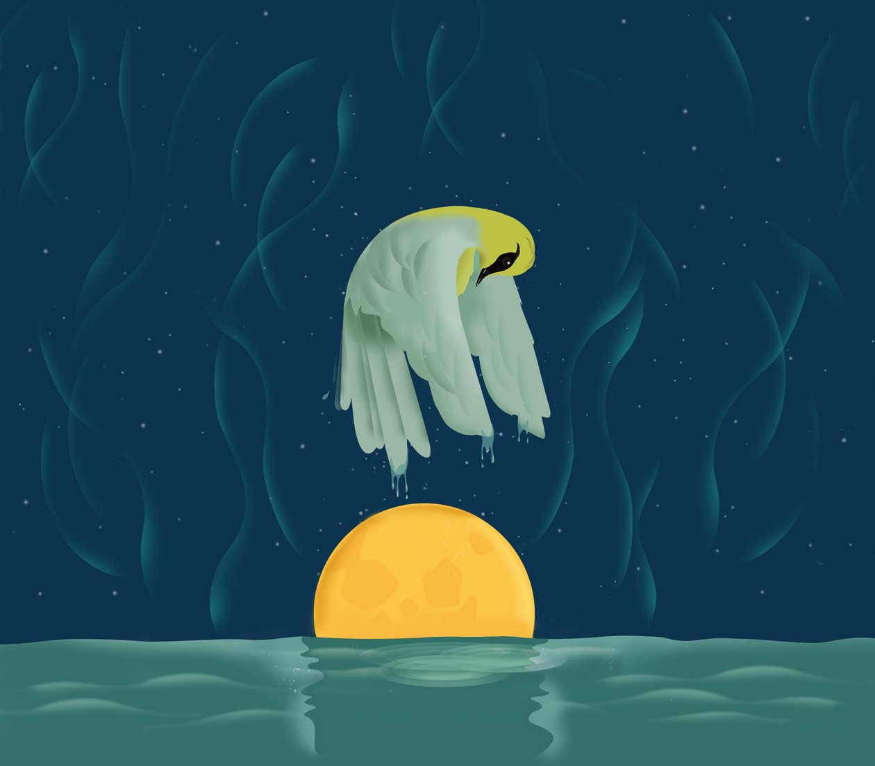 Night Swim, 2016 (digital) av Mary Ann Smith