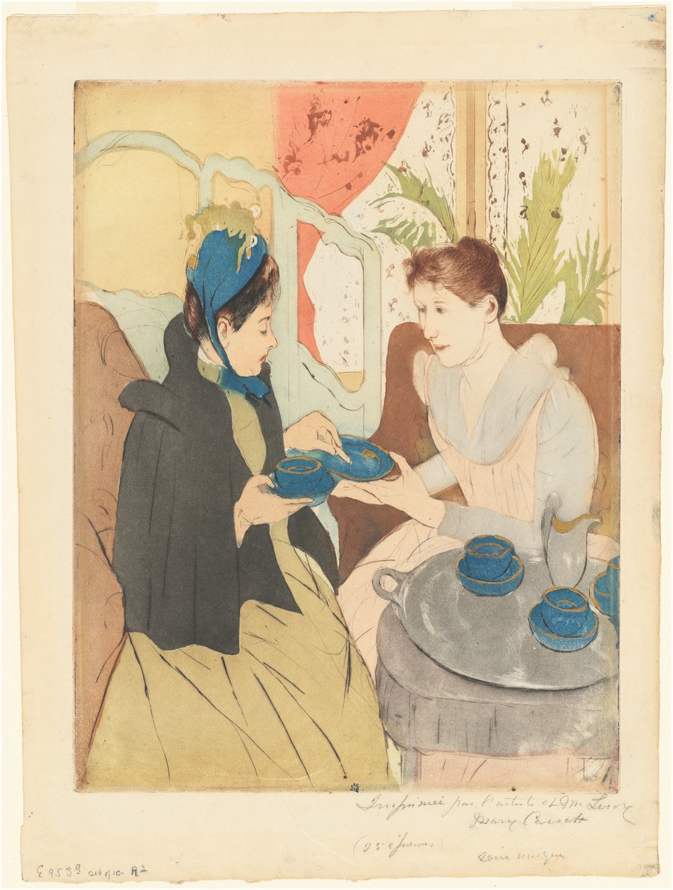 Afternoon Tea Party, 1890-1891. av Mary Cassatt