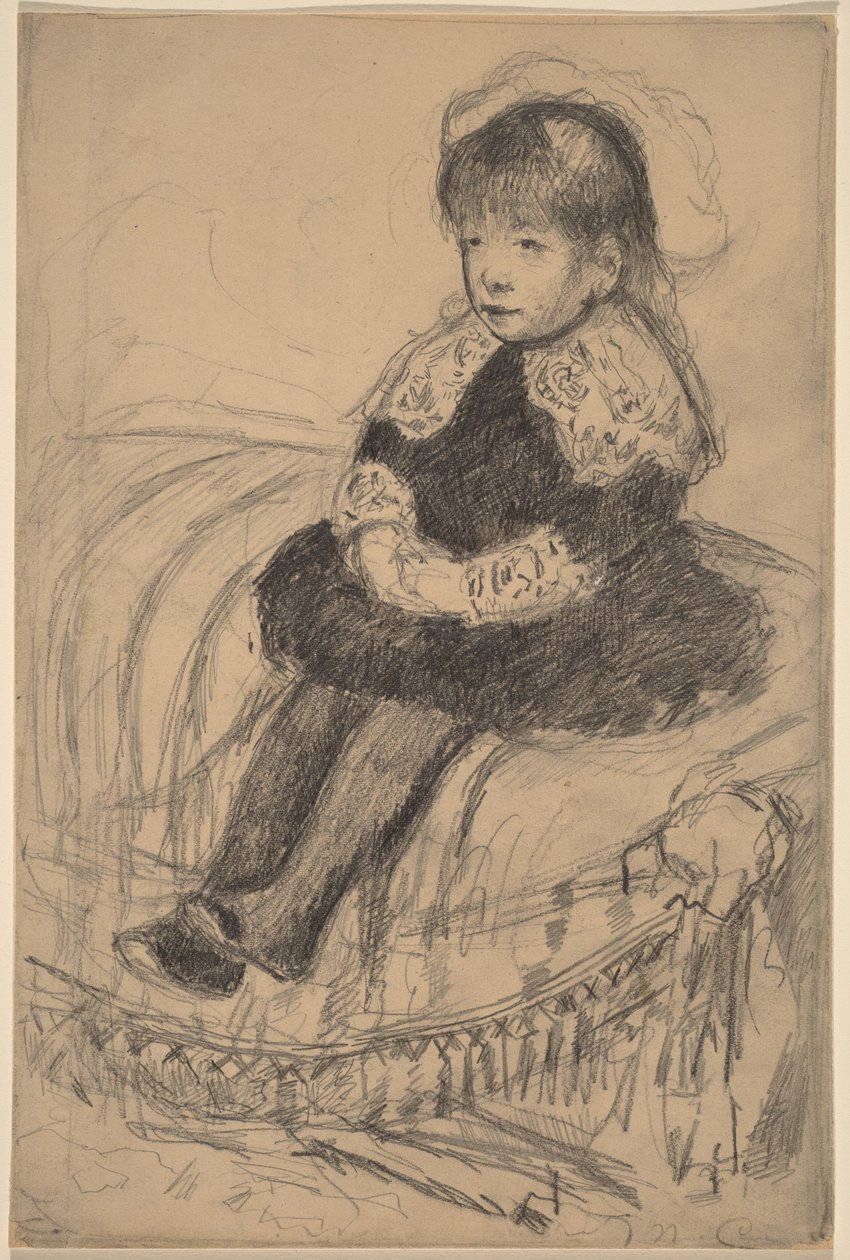 Barn sittande på en soffa av Mary Cassatt