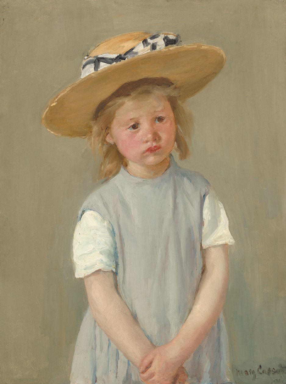Barn i en stråhatt, ca. 1886. av Mary Cassatt