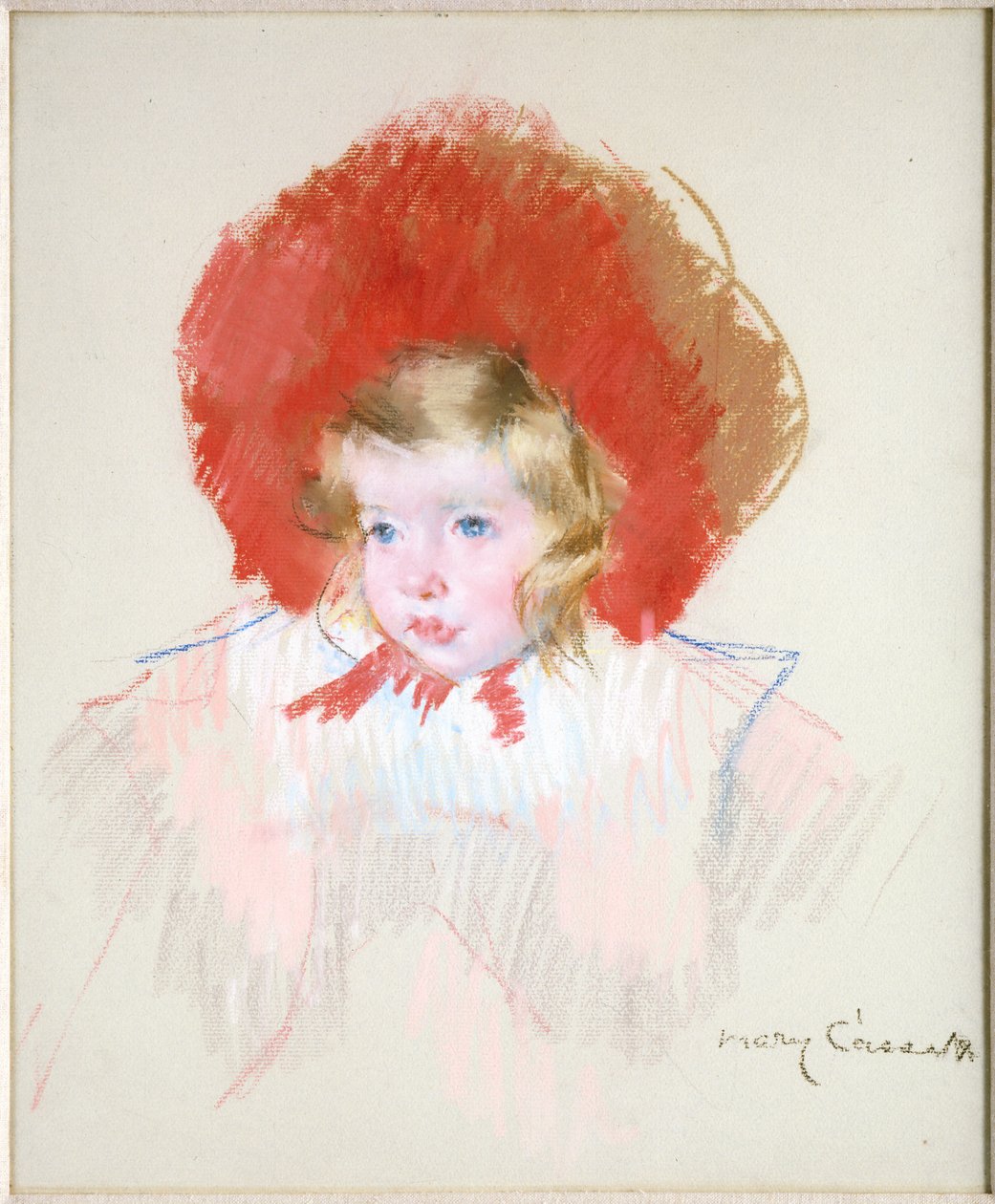 Barn med röd hatt av Mary Cassatt