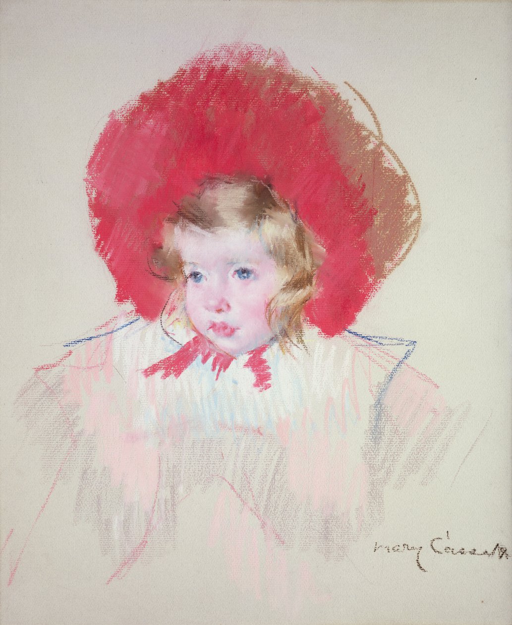 Barn med röd hatt, ca 1904 av Mary Cassatt