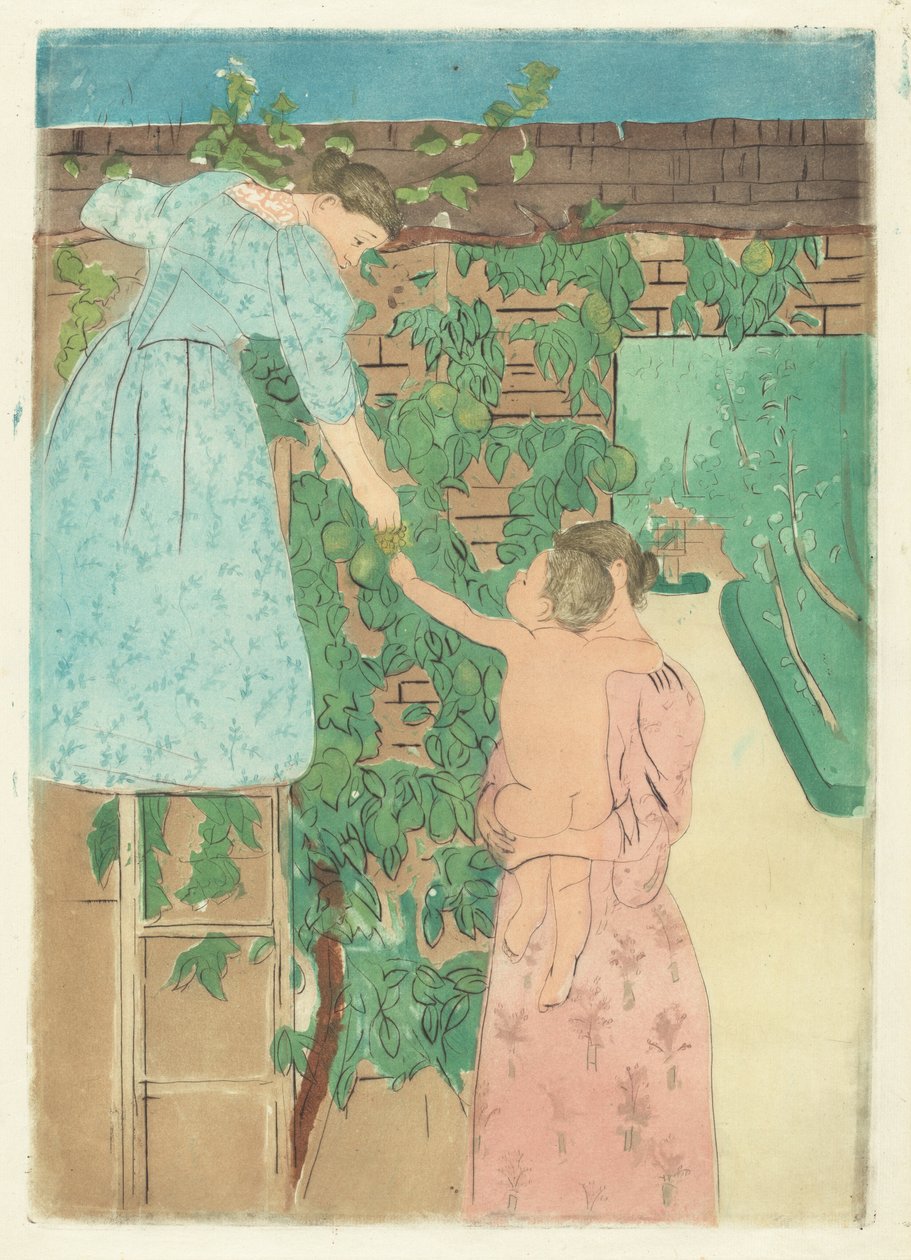Samla frukt, c. 1893. av Mary Cassatt