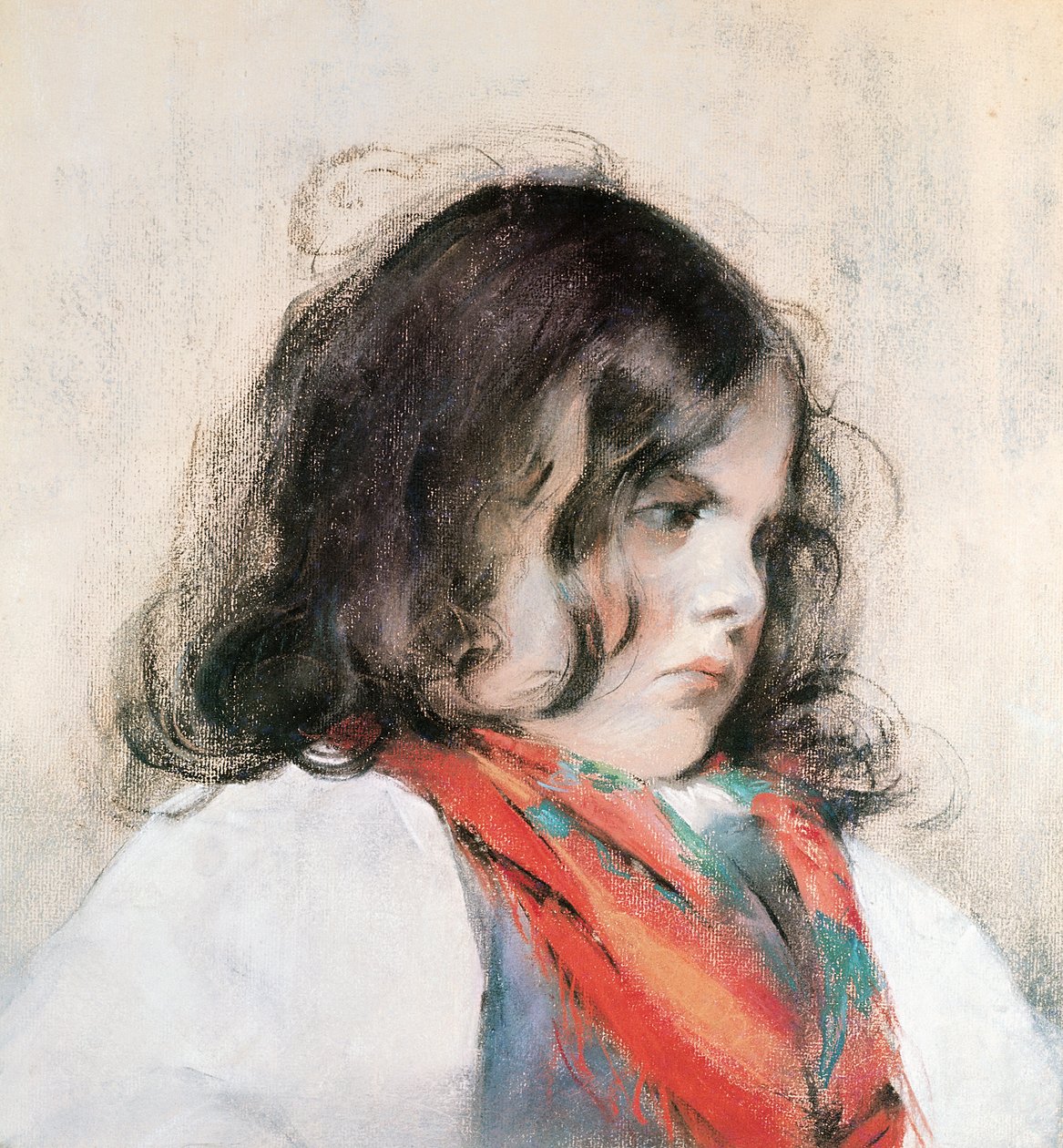 Head of a Child (pastell på papper) av Mary Cassatt