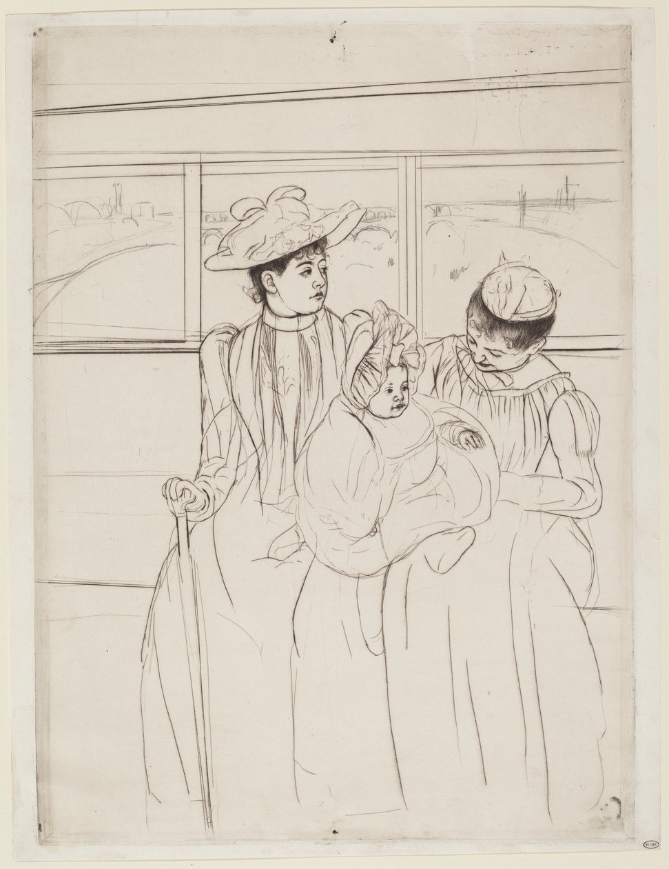 I Omnibus av Mary Cassatt