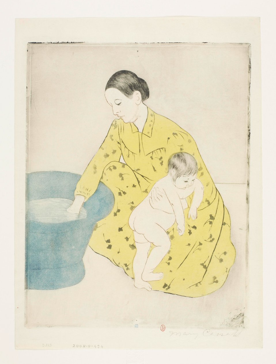 Badet [provtryck b] av Mary Cassatt