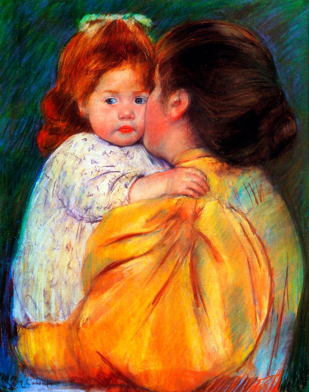 Maternal Kiss, 1896. av Mary Cassatt