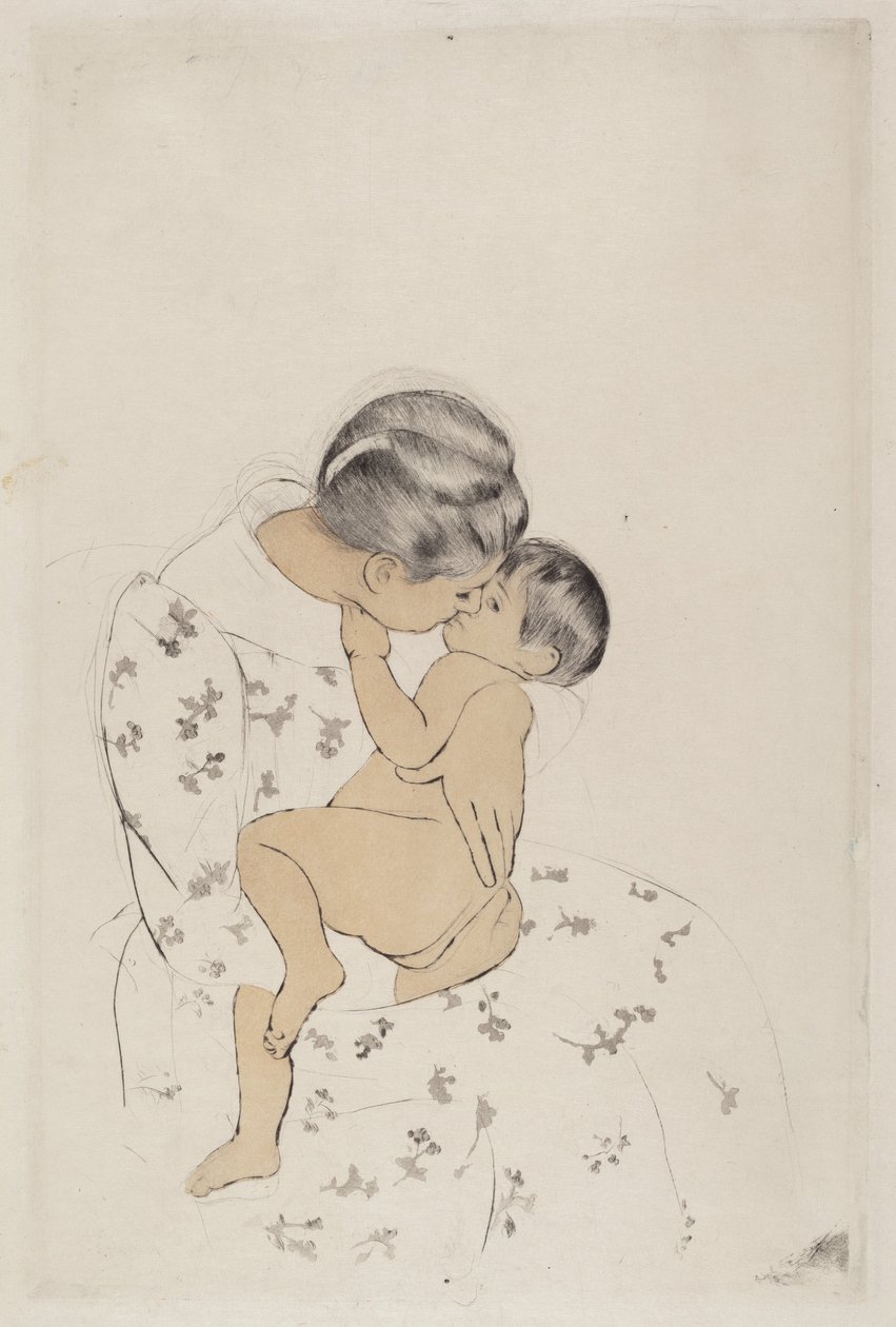 Moderns kyss, 1890-1891. av Mary Cassatt