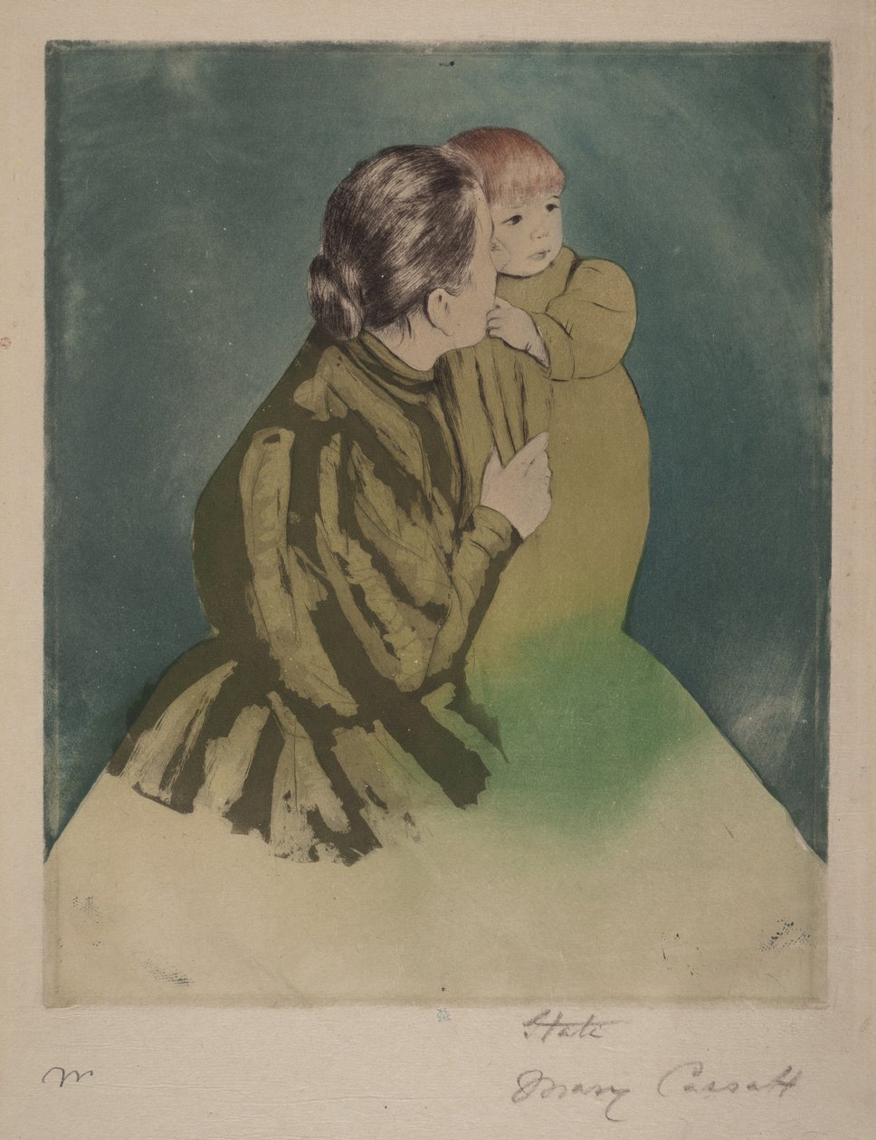 Bonde, mor och barn av Mary Cassatt