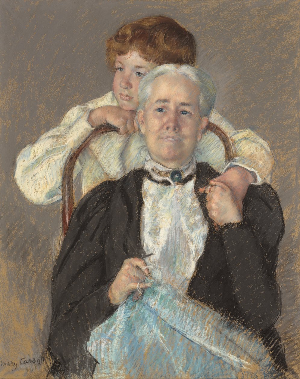 Porträtt av fru Cyrus J. Lawrence med hennes sonson R. Lawrence Oakley av Mary Cassatt
