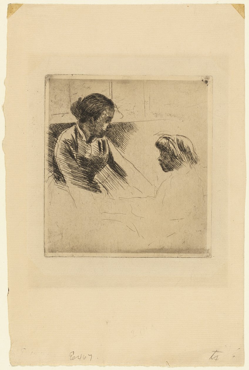 Susan och barn vända mot varandra av Mary Cassatt