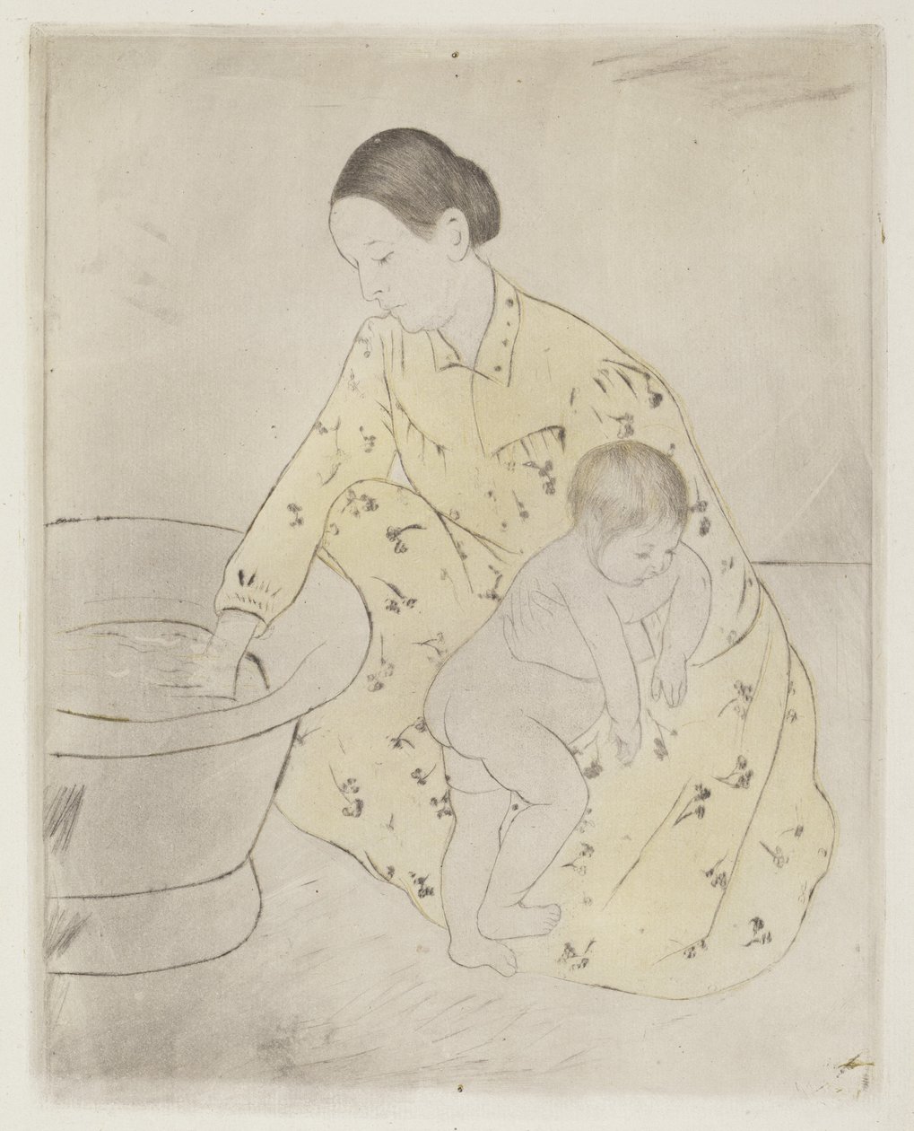 Badet, 1890-1891. av Mary Cassatt