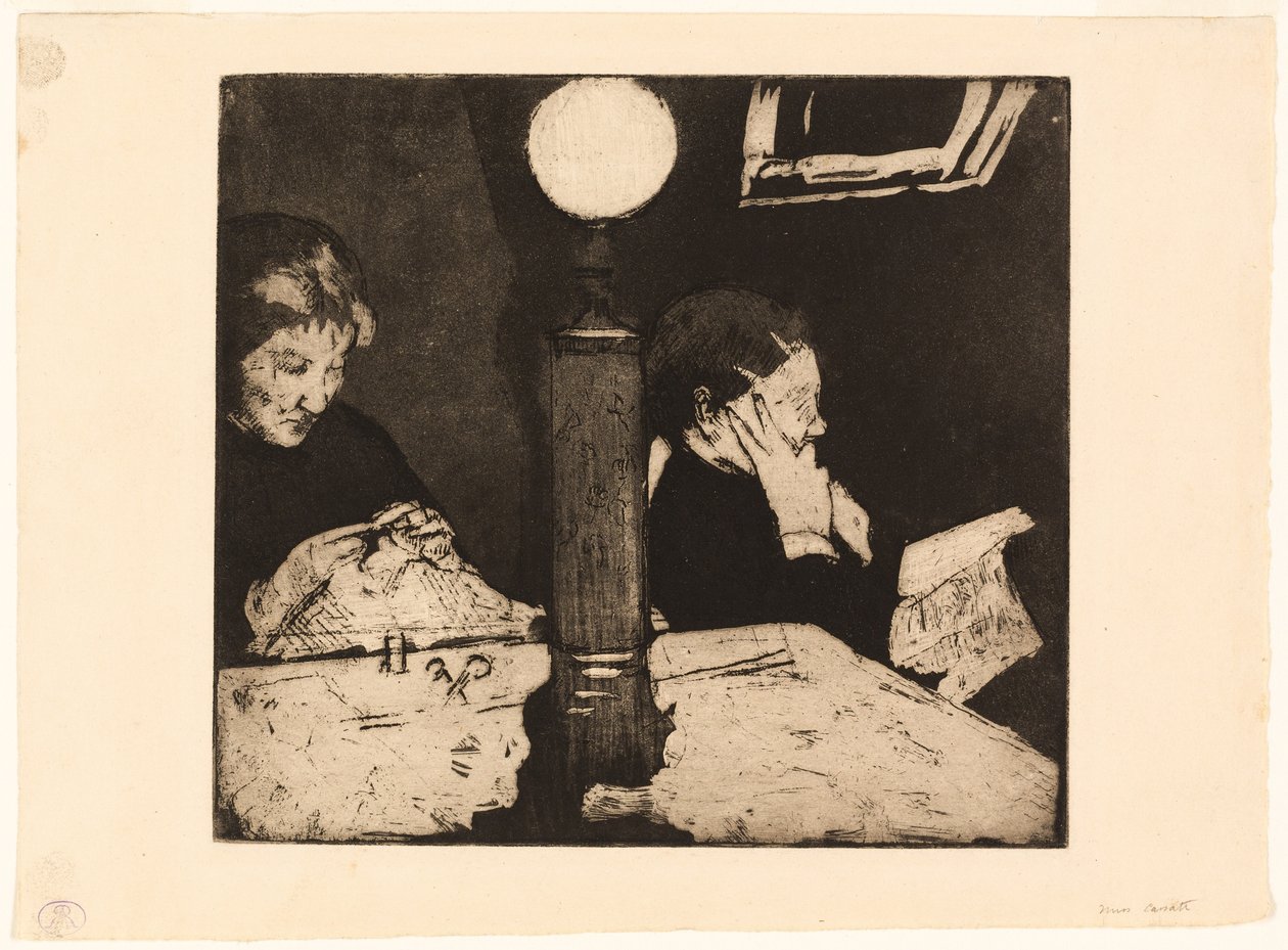 Under lampan av Mary Cassatt