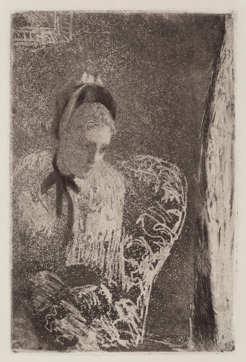 Väntar, c. 1879. av Mary Cassatt