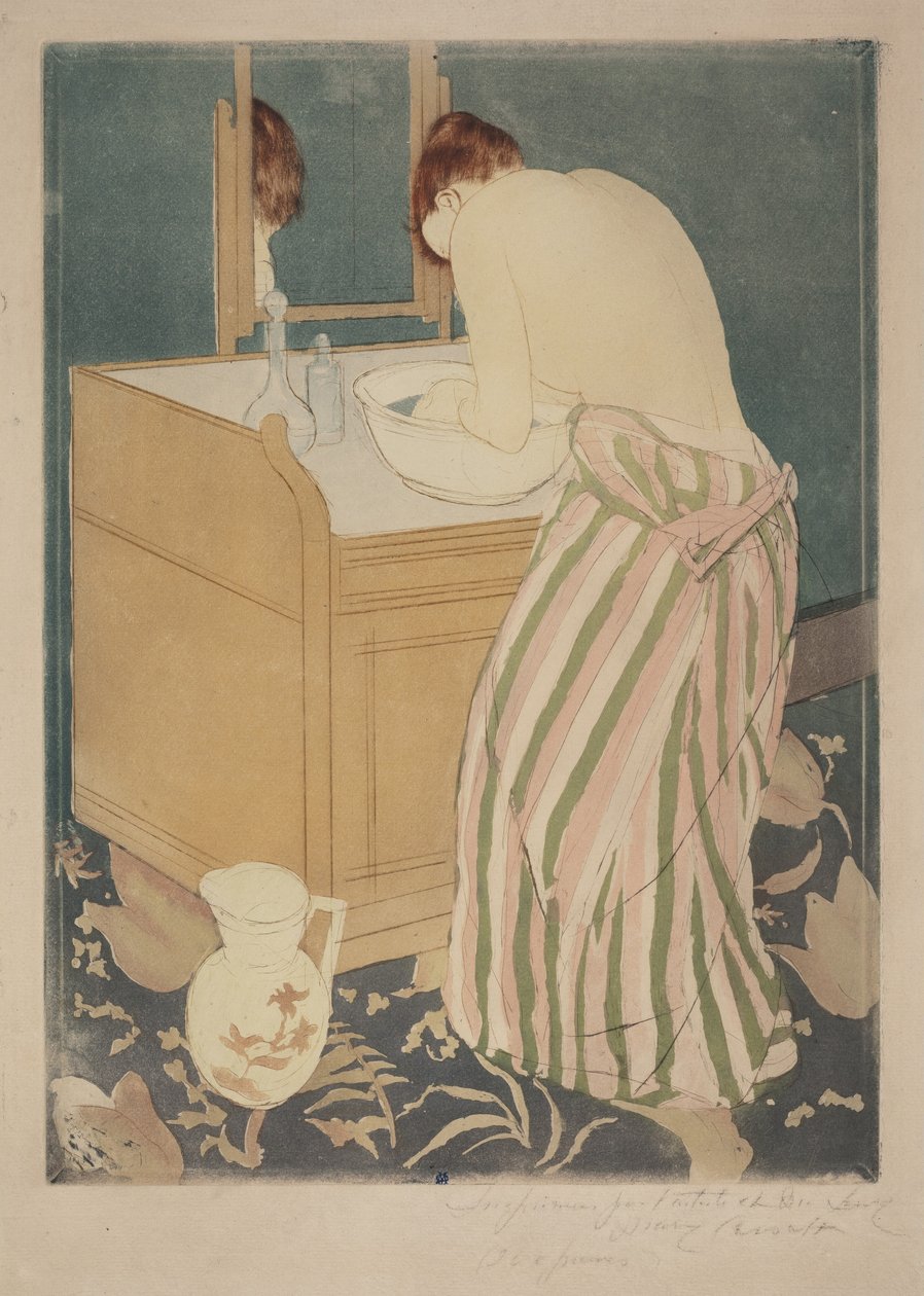 Badande kvinna av Mary Cassatt