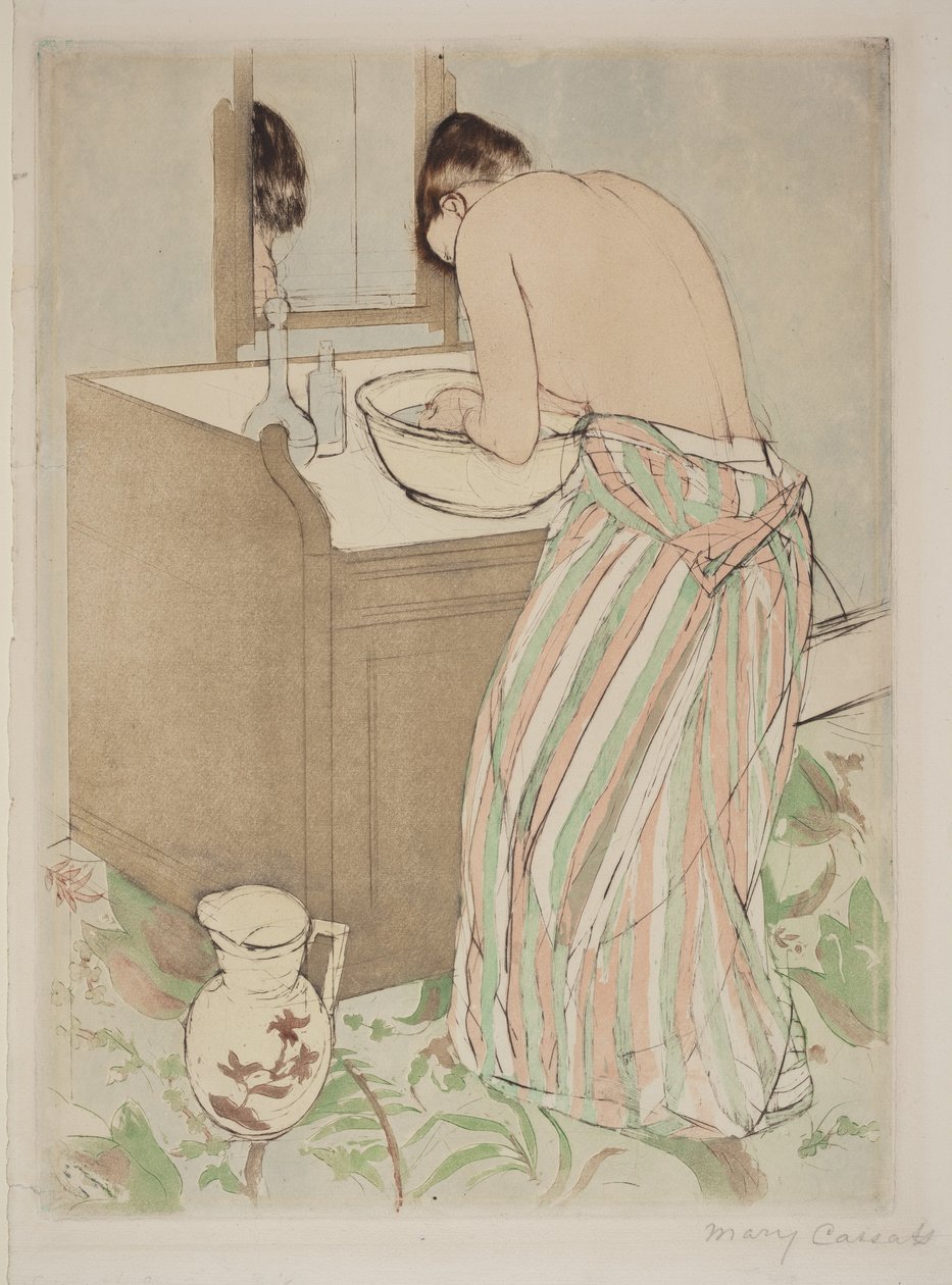 Badande kvinna av Mary Cassatt