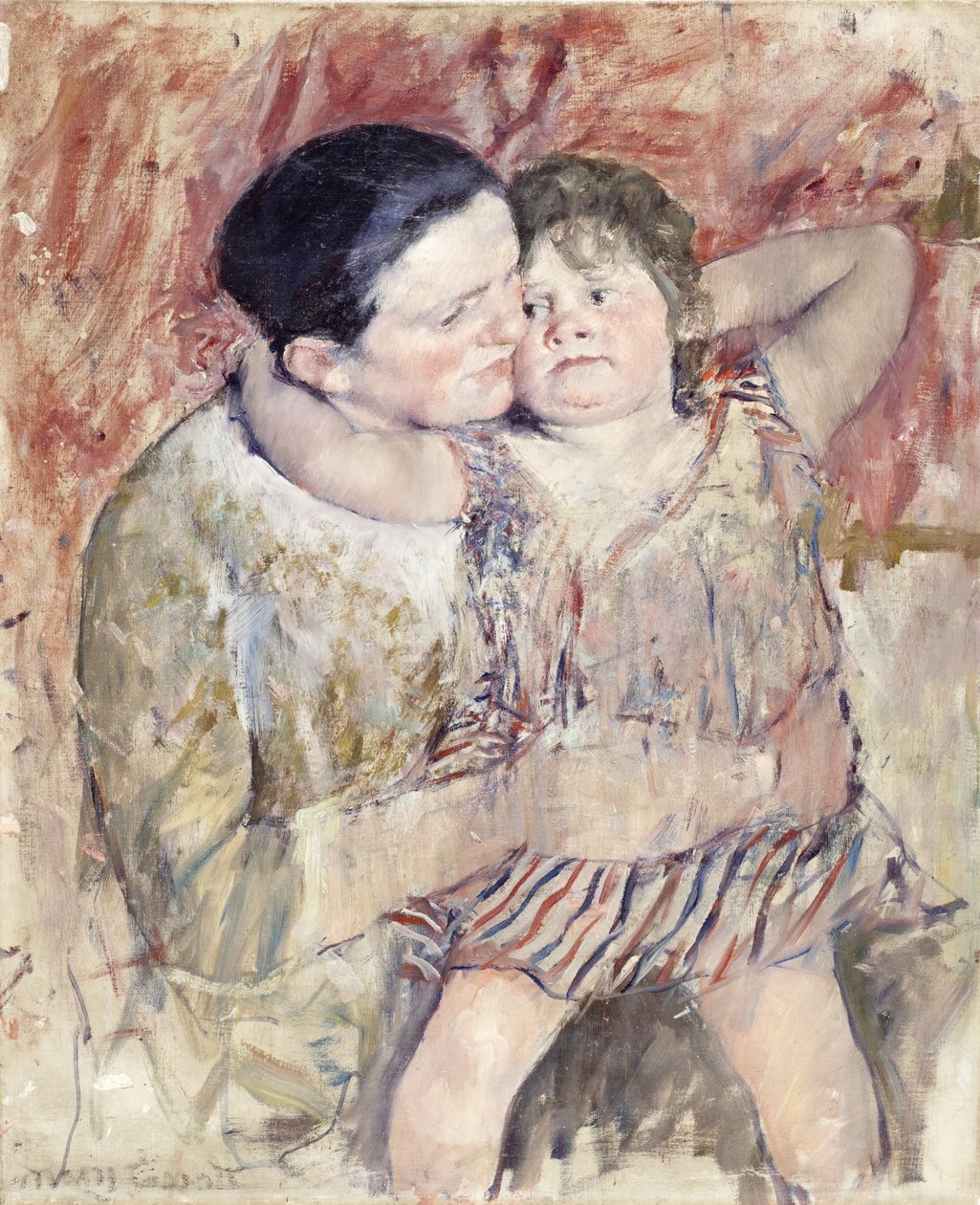 Kvinna och barn (Mathilde som håller ett barn), ca 1900 av Mary Cassatt