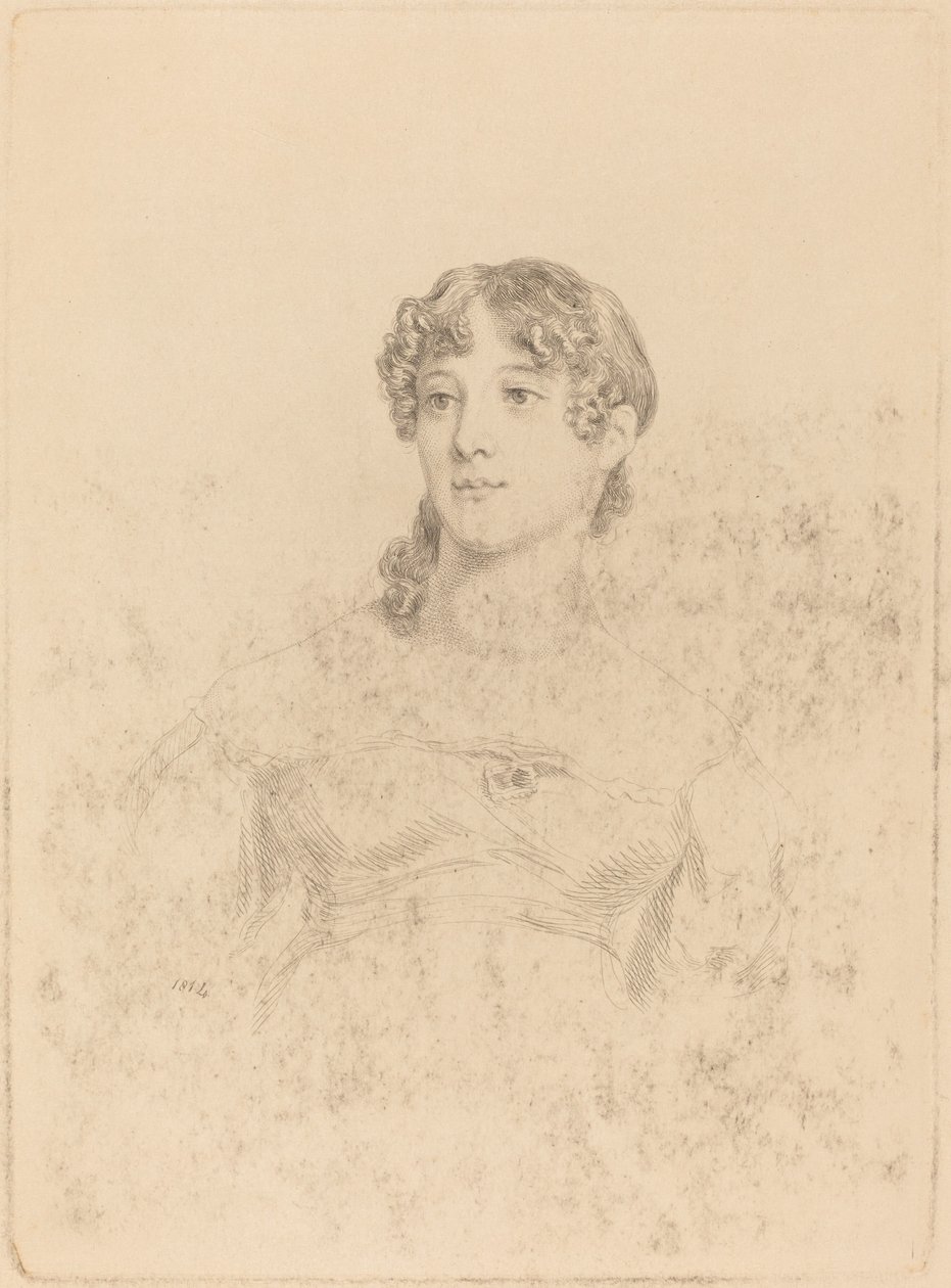 Lady Maria Hooker när Miss Turner vid sjutton års ålder, 1814. av Mary Dawson Turner