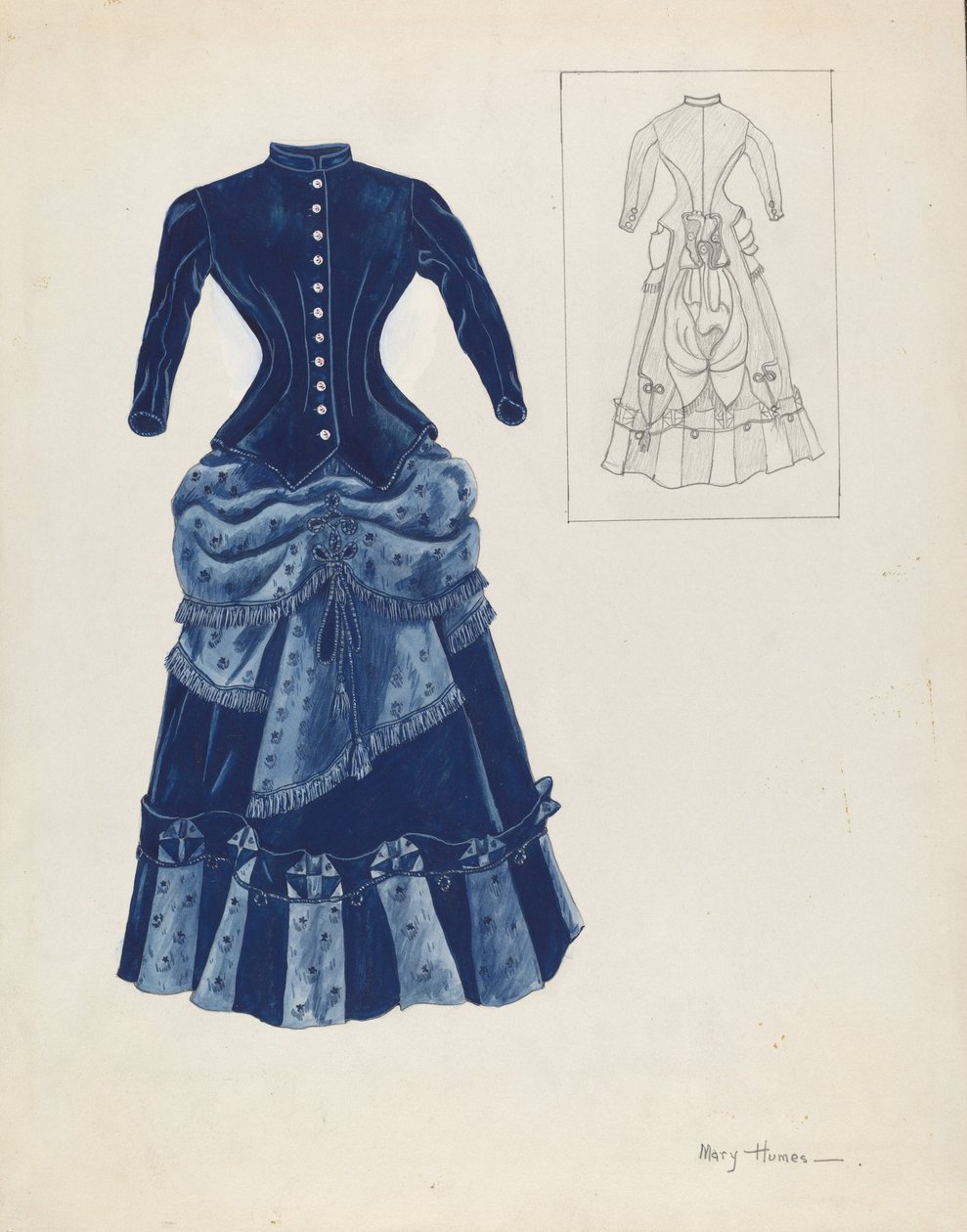 Klänning, c. 1937. av Mary E Humes