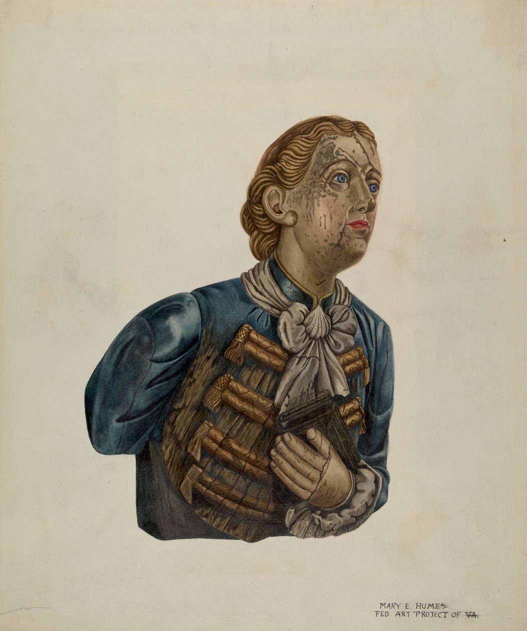 Galjonsfigur från Bark George, ca. 1939. av Mary E Humes
