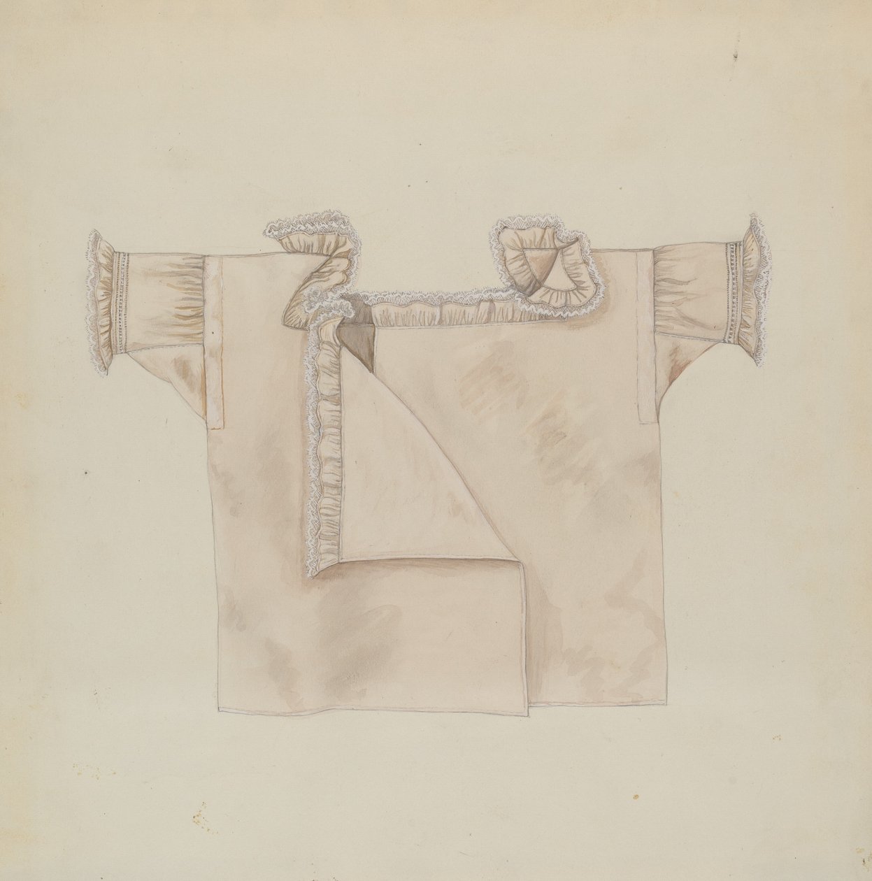 Spädbarnsskjorta, ca. 1937. av Mary E Humes