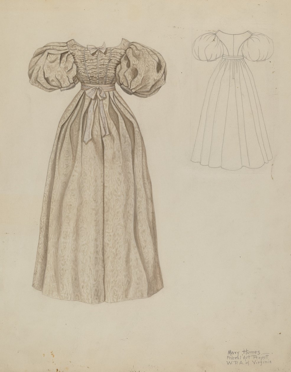 Bröllopsklänning, c. 1937. av Mary E Humes