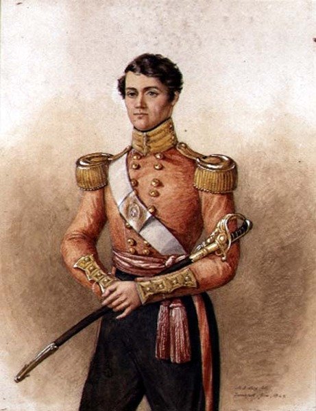 Porträtt av major Charles Hamilton Wake (d.1871) 34:e indianernas infanteri av Mary Ellen Best