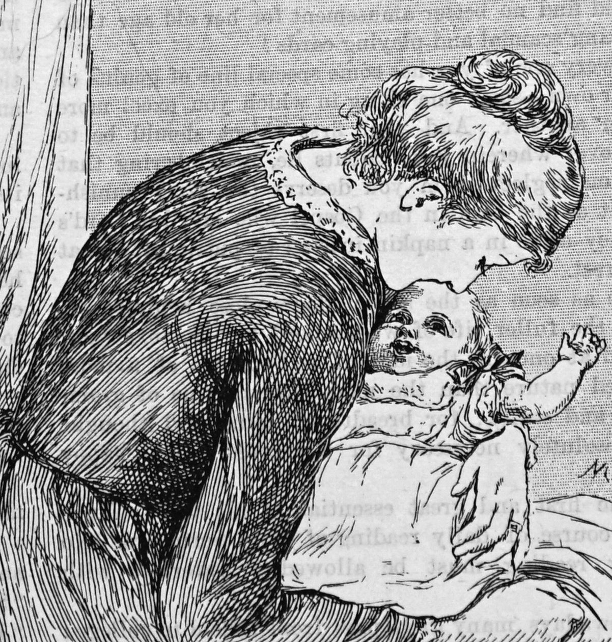 En mamma som gosar sitt barn av Mary Ellen Edwards
